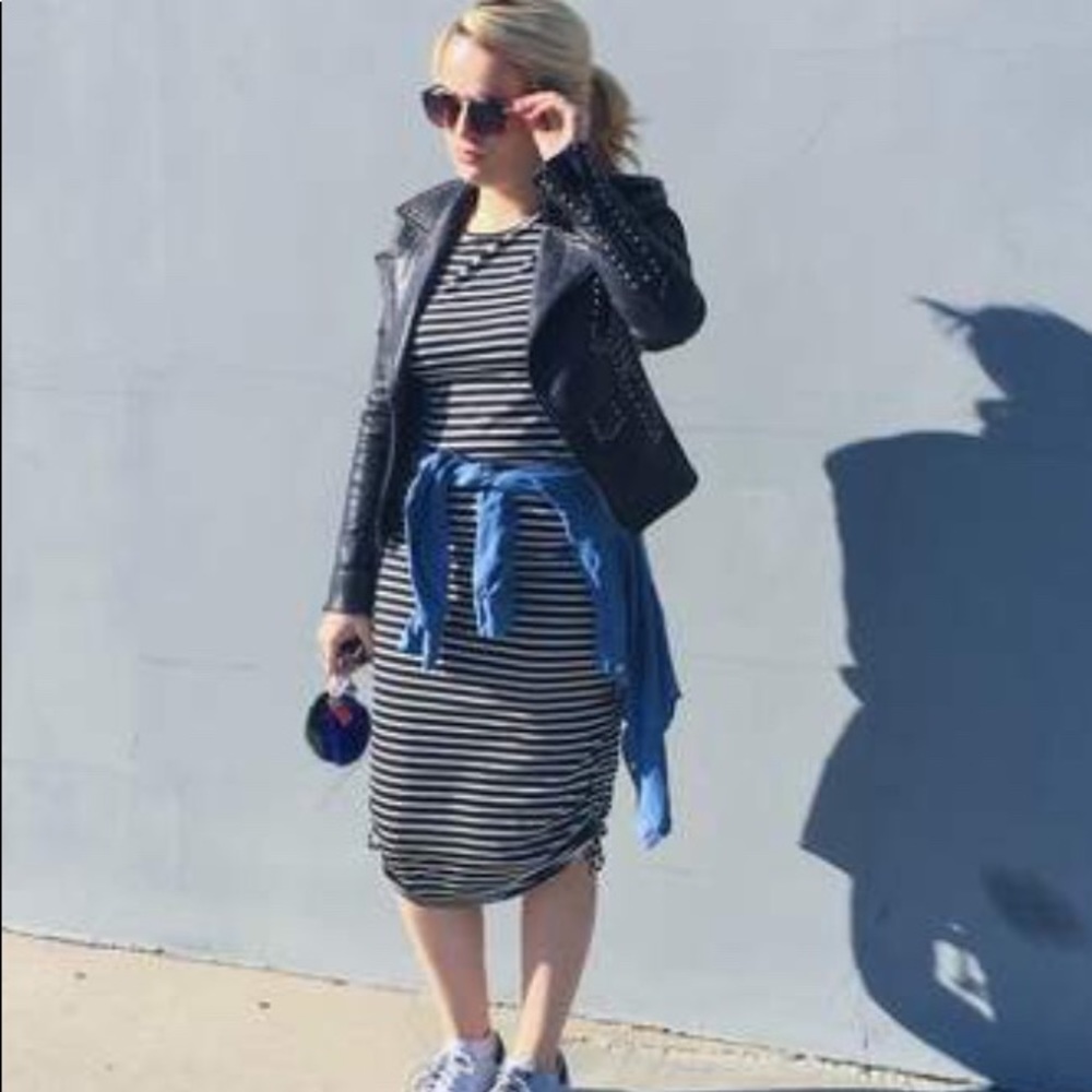 NWT Wuko Gals stripe knit dress with side ties